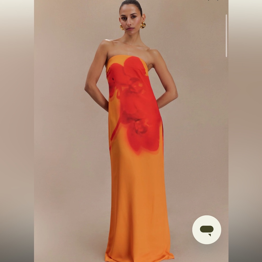 Meshki Orange and Red Maxi Dress